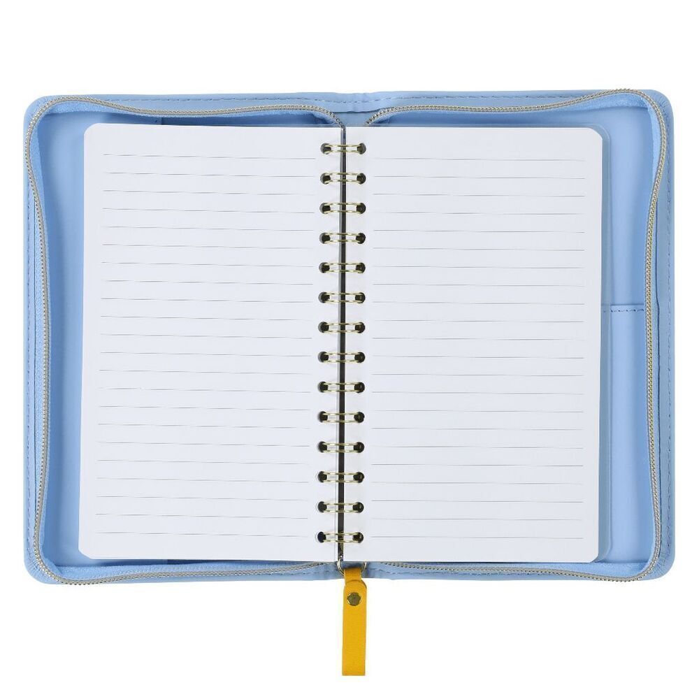 Padded Blue Zip Notes Journal - Picture 4 of 16
